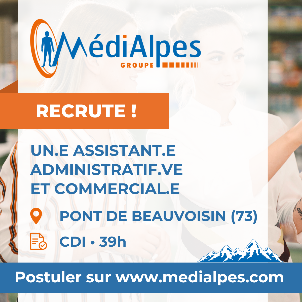 Assistant.e Administratif.ve et Commercial.e – Pont de Beauvoisin (73)